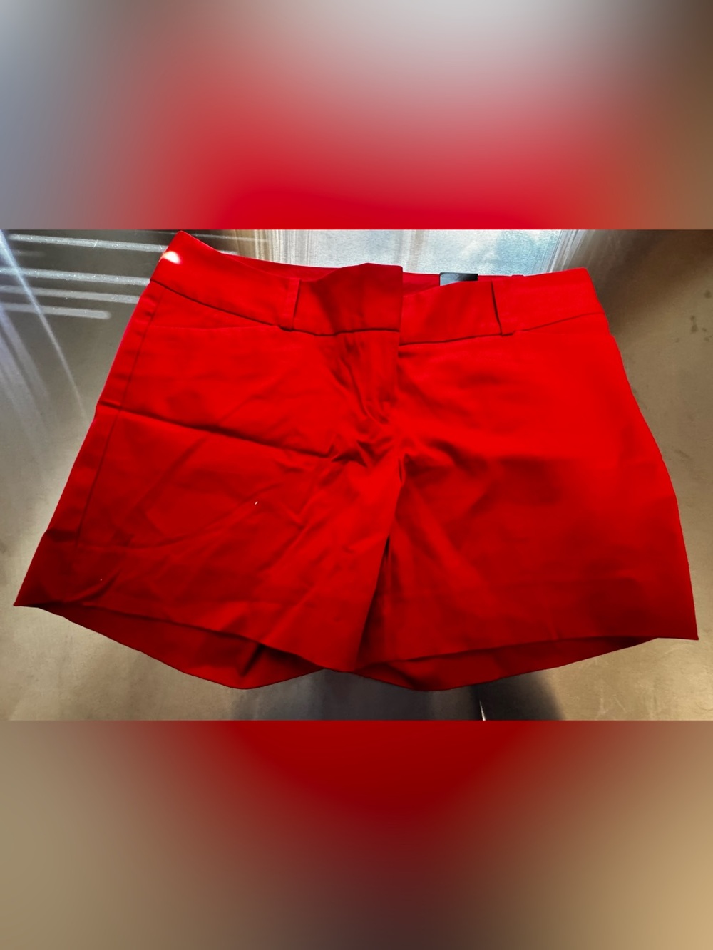 Red Women's Tailored Shorts